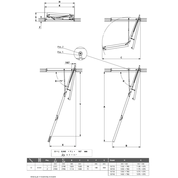 Schody strychowe Dolle CLICK FIX 56 / 120x70cm