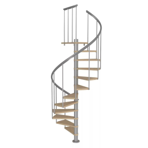 Schody spiralne DOLLE MONTREAL CLASSIC  SILVER/ BUK fi 120 cm
