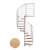 Schody spiralne DOLLE Montreal Design /BUK Olejowany/ fi 160 cm
