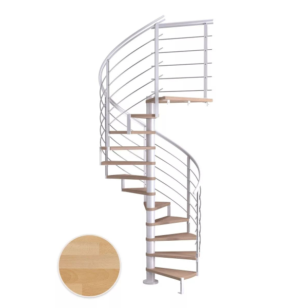 Schody spiralne DOLLE Montreal Design /BUK Olejowany/ fi 140 cm