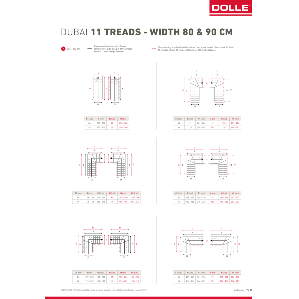 Schody modułowe,  zabiegowe DUBAI / DESIGN/ DĄB 90