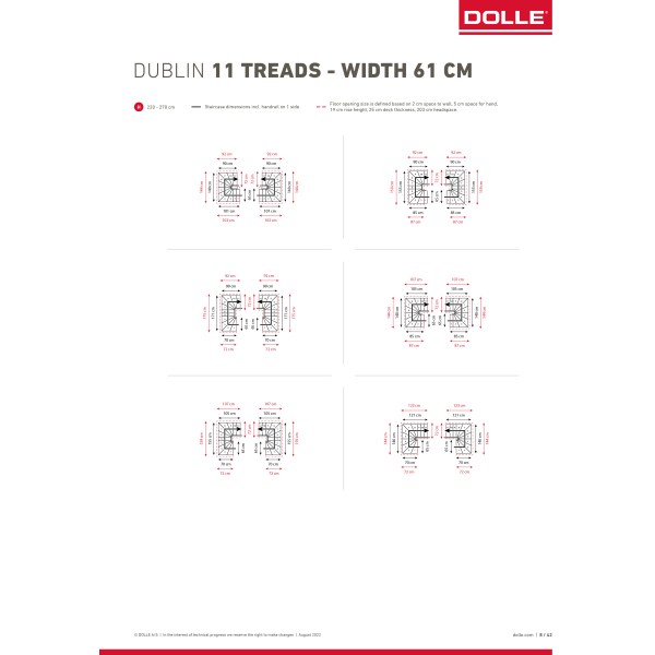 Schody modułowe, proste DUBLIN /Style/ 61 cm