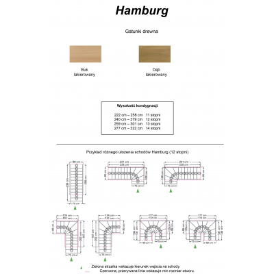 Schody modułowe Hamburg Classic 2 / 85/ Buk