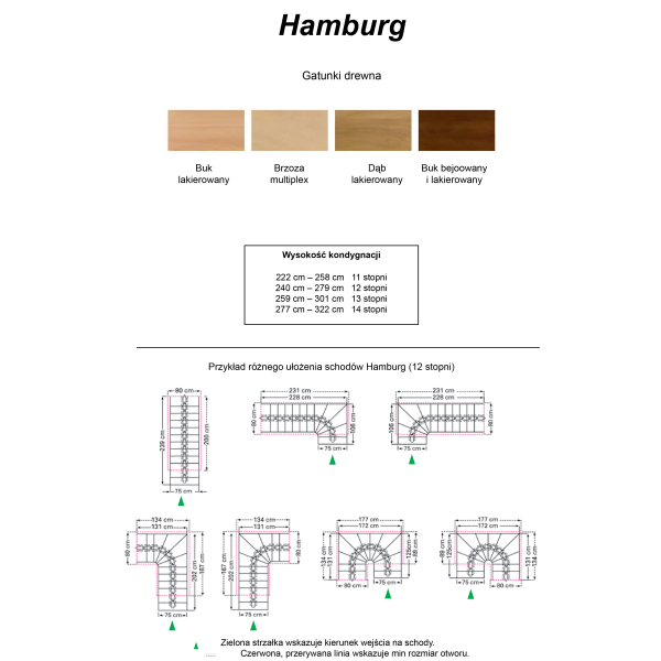 Schody modułowe HAMBURG Classic III / Buk 85 cm