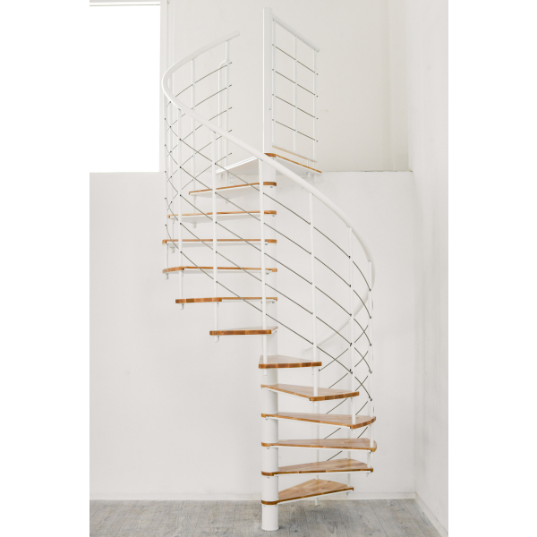 Schody spiralne, metalowe MINKA Fusion / Białe fi 120 cm