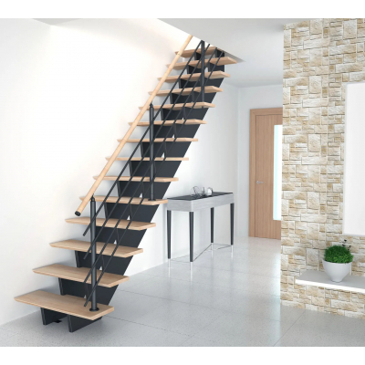 Komfortowe, nowoczesne schody BIAX, Buk/ Valchromat