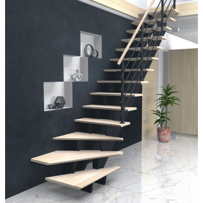 Komfortowe, nowoczesne schody BIAX, Buk/ Valchromat